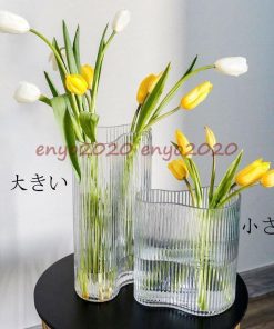 花瓶 ガラス 北欧 おしゃれ フラワーベース 透明 生け花 水栽培ポット 花器 花びん かびん シンプル モダン インテリア 置物 リビング 書斎 食卓 玄関 窓辺 寝室 * 花瓶、花器