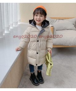 子供服 男の子 アウター 中綿コート 女の子 コート 子供コート 厚手 ダウンジャケット キッズ ロング 中綿ジャケット 防寒　 フード付き 暖かい 冬服 * コート