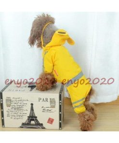 ！犬服 カッパ ポンチョ 反射光 撥水 雨具 帽子 犬の服 フード付き ドッグレインコート ドッグウェア 防水 * レイングッズ