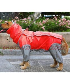 犬用レインコート 犬用 防水 レインコート 雨天対策 中型犬 大型犬 フード付き 梅雨 散歩 雨具 撥水 お洒落 ポンチョ カッパ ペット服 * レイングッズ