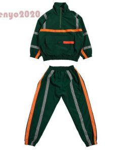 キッズ ダンス衣装 セットアップ ヒップホップ HIPHOP  子供 上下セット トップス ズボン パンツ ジャズダンス ステージ衣装 練習着 演出服 セール * 新体操ウエア