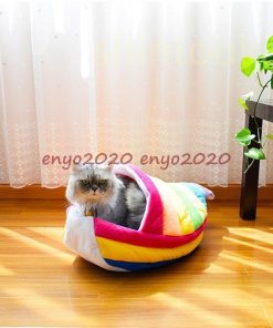 キャットハウス 猫ハウス 冬 トンネル型 もこもこ ネコハウス 小型犬 ペットハウス 子犬 キャットベッド 防寒 ねこ 洗える もぐりこみ 室内用 北欧 * キャットハウス