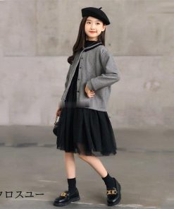 子供ドレス キッズワンピース スーツ フォーマル 女の子 2点セット 長袖 子供服 春秋 ジュニア おしゃれ 入学式 卒業式 発表会 結婚式 新作 140 春物 130 120 * スーツ、ブレザー