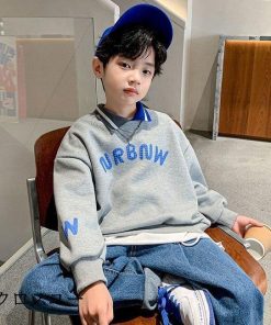 スウェット ゆったり プルオーバー オーバーサイズ スウェットトレーナー スウェットトップス トレーナー 男の子 男児 春秋 偽二枚 キッズ * トレーナー