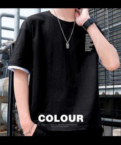 大きいサイズ ブルオーバ 夏 涼しい レヤード Tシャツメンズ 半袖ｔシャツ トップス * 半袖