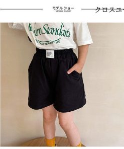 ハーフパンツ 子ども 半ズボン 夏 パンツ ゆったり ユニセックス ショートパンツ キッズ 短パン 薄手 サマーパンツ ワイドパンツ ジュニア 五分丈 * パーカー