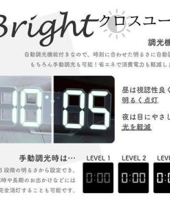 LED 時計 置き時計 3D デジタル時計 アラーム機能付き 6色調色 壁掛け時計 温度計 カレンダー 壁掛け 置き 時計  SNS大 Ins風 * 置き時計