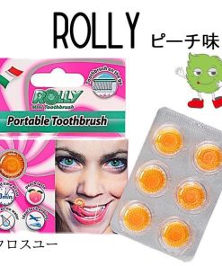 歯みがき 手軽  噛む歯みがき 歯磨き ROLLY ローリーブラッシュ 歯みがき 急な用事 ガム 歯ブラシ BRUSH　6個入り×5パック * その他デンタルケア