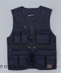 ベスト メンズ 作業服 アウトドアウェア 登山服 ミリタリー お釣り 多機能 軍服 カメラマン メッシュ メイクベスト * ベスト