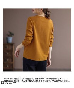 カットソー 長袖 レディース Tシャツ Vネック 40代 50代 30代 長袖Tシャツ ゆったり 春 小顔 重ね着風 トップス インナー * 長袖