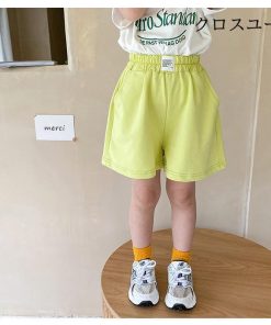 ハーフパンツ 子ども 半ズボン 夏 パンツ ゆったり ユニセックス ショートパンツ キッズ 短パン 薄手 サマーパンツ ワイドパンツ ジュニア 五分丈 * パーカー