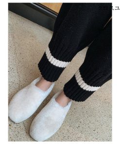 バイカラー ニットズボン 9分丈パンツ ゆったり ニットパンツ サルエルパンツ レディース ニット 体型カバー パンツ 秋冬 九分丈 * サルエルパンツ