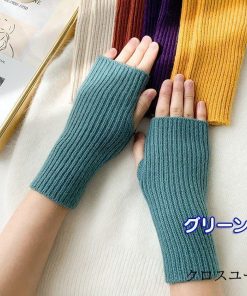 あったか 指なし ふわふわ 指切り手袋 10色 ニット 冬 ハンドウォーマー 防寒 暖かい レディース おしゃれ * 手袋