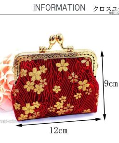 がま口 がま口 小銭入れ 財布 がま口財布 ピルケース ゴールド ミニ財布 花重ね 花柄 がまポチ袋 コインケース * 小銭入れ、コインケース