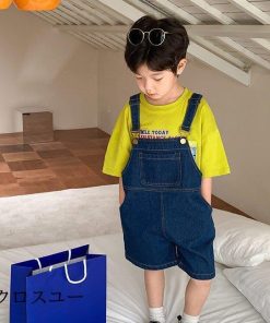 デニムサロペット かわいい 夏 オーバーオール デニムオーバーオール 男の子 子供 ハーフパンツ 短パン サロペット デニム 男児 * オーバーオール