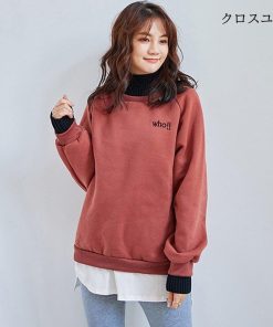 イレギュラーヘム インナー 付け裾 つけ裾 着回し カットソー 無地 レイヤード風 トップス レディース Tシャツ 重ね着 スリット * ノースリーブ