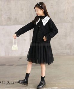 子供ドレス キッズワンピース スーツ フォーマル 女の子 2点セット 長袖 子供服 春秋 ジュニア おしゃれ 入学式 卒業式 発表会 結婚式 新作 140 春物 130 120 * スーツ、ブレザー