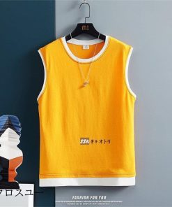 トップス スポーツ 重ね着風 メンズ タンクトップ ノースリーブ 夏 袖なしTシャツ 無地 カジュアル * タンクトップ