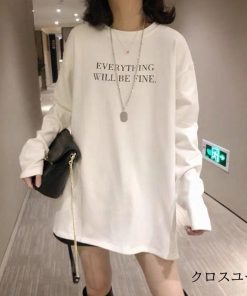 Tシャツ 長袖tシャツ 秋コーデ 裏起毛 ゆるい シンプル 暖かい 2022秋冬 カットソー 大きい レディース カジュアル トップス * 長袖