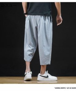 パンツ 七分 メンズ 麻 七分パンツ メンズ アロハ ハーフパンツ サルエルパンツメンズ 麻 大きい メンズ涼しい七分シャツ 七分丈ズボン ショートパンツ 綿 * クロップドパンツ