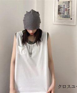 Tシャツ レディース トップス 40代 ベスト 綿 白 ニット 春夏 カットソー 新作 大きいサイズ シンプル UVカット 韓国風 30代 おしゃれ かわいい 20代 40代 * ノースリーブ