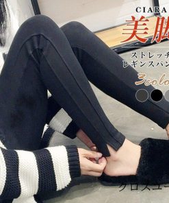 パンツ 無地 伸縮 ストレッチ レディース 伸びる あったか 美脚 スキニー レギンス 美尻 着圧タイツ 秋冬 * レギンス