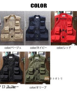 ベスト お釣り アウトドアウェア メッシュベスト フィッシングベスト カメラマン メンズ トップス 登山服 * フィッシングベスト