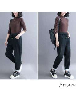 パンツ デニムパンツ レディース 裏起毛 ロングパンツ ズボン デニム テーパードパンツ ゆったり ボトムス 無地 秋冬 裏ボア ウエストゴム 暖かい 裏起毛 * ジーンズ、デニム