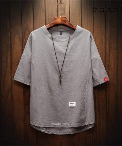 サイトスリット 無地 半袖tシャツ オーバーサイズ Tシャツ ティシャツ 半袖 メンズ クルーネック 夏 綿 大きいサイズ * 半袖