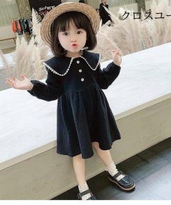 卒業式 子供 可愛い ドレス 膝丈ワンピース 長袖ワンピース ジュニア 女児 キッズ ミディアム丈ワンピース 長袖 パーティー ワンピース 発表会 * ワンピース、チュニック