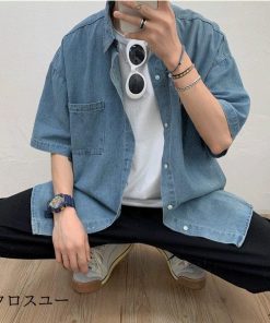 カジュアルシャツ 半袖 20代 オシャレ ストライプシャツ 紳士服　 半袖シャツ ビジネス ボタンダウンシャツ 夏 30代 メンズ * ジャージ、スウェットトップス