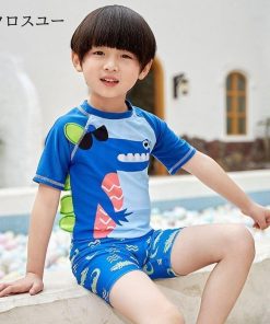 海水着 3点セット  キッズ 男の子 可愛い 水着 韓国子供服 子供用水着 帽子付き 子供服 * 子ども用