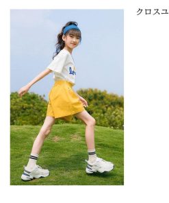 女の子 夏Tシャツ ショートパンツ ガールズ ワイドパンツ 半袖Tシャツ セットアップ 夏 子供 上下セット 女児 Tシャツ 2点 ハーフパンツ * Ｔシャツ、カットソー