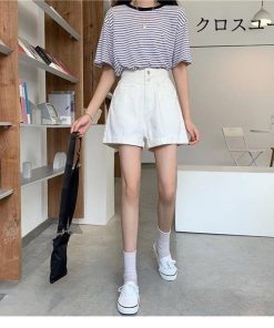 ミニ丈 ショート デニム Ｇパン ショートパンツ 短パン サマーパンツ Aライン レディース ハイウエスト ショーパン 着痩せ デニムパンツ 夏 * ショートパンツ