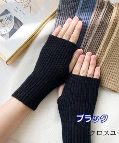 あったか 指なし ふわふわ 指切り手袋 10色 ニット 冬 ハンドウォーマー 防寒 暖かい レディース おしゃれ * 手袋