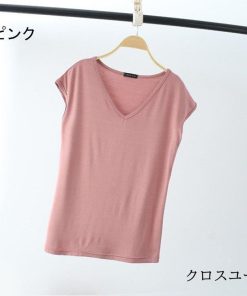 Tシャツ レディース トップス 40代 半袖 綿 白 ニット 春夏 カットソー 新作 大きいサイズ Vネック UVカット 韓国風 かわいい 40代 20代 おしゃれ 30代 * ノースリーブ