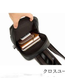 ミニショルダー Pu ボディバッグ お出かけ 斜め掛け メンズバッグ 小物収納バッグ 手提げ 軽量 * ボディバッグ