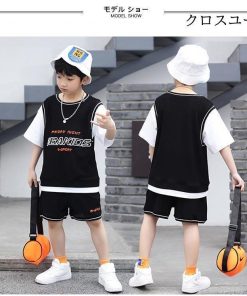 半袖Tシャツ 半ズボン 男の子 子供 偽二枚 2点セット ジュニア 男児 Tシャツ ショートパンツ 快適 夏Tシャツ 上下セット ハーフパンツ * 長ズボン、ロングパンツ