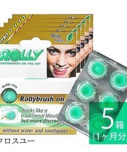 歯みがき 手軽  噛む歯みがき 歯磨き ROLLY ローリーブラッシュ 歯みがき 急な用事 ガム 歯ブラシ BRUSH　6個入り×5パック * その他デンタルケア