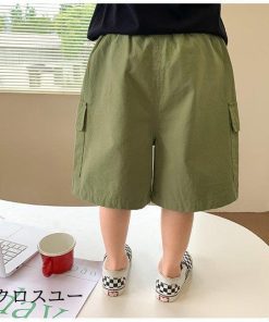 五分丈 ゆったり ワイドパンツ ハーフパンツ 五分丈パンツ ズボン 子供 ワークパンツ 夏 サマーパンツ 男児 カーゴパンツ 男の子 半ズボン * 半ズボン、ハーフパンツ