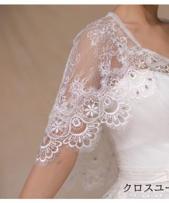 羽織物 お呼ばれ レースボレロ 成人式 ボレロ レースストール ケープ 結婚式 レディース パーティー パーティードレス 二次会 ストール ウェディングボレロ * ブライダルケープ、ショール