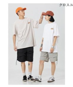 Tシャツ メンズ オシャレ 太陽柄 カジュアルTシャツ 綿 ゆったり 夏 春 秋 半袖tシャツ 男女兼用 2022新作 クルーネック プリント 40代 白Tシャツ 速乾 * 五分、七分袖