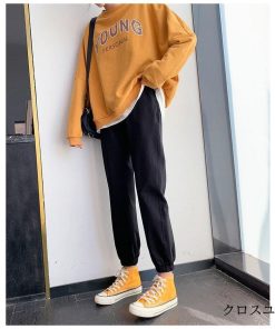 パンツ レディース 秋冬 ボトムス ロングパンツ 裏起毛 韓国風 おしゃれ 30代 40代 テーパードパンツ 厚手 ハイウエスト 楽ちん ウエストゴム あったか ゆったり * テーパードパンツ