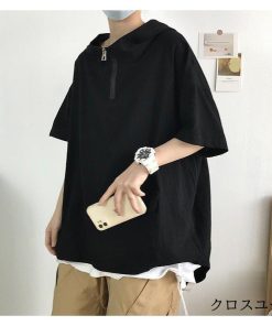 Tシャツ レディース メンズ 夏 半袖 パーカー フード付き カットソー おしゃれ 薄地 ゆったり トップス カップル ファッション 半袖Tシャツ 男女兼用 * 半袖