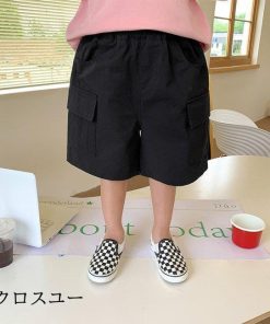 五分丈 ゆったり ワイドパンツ ハーフパンツ 五分丈パンツ ズボン 子供 ワークパンツ 夏 サマーパンツ 男児 カーゴパンツ 男の子 半ズボン * 半ズボン、ハーフパンツ