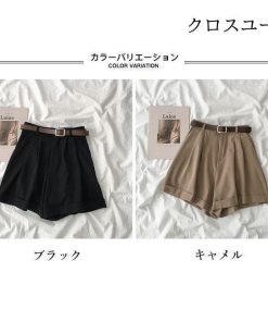 ワイドパンツ ハーフパンツ ショーパン ゆったり ミニ丈 レディース 夏 半ズボン サマーパンツ 無地 ショートパンツ 短パン パンツ * ショートパンツ