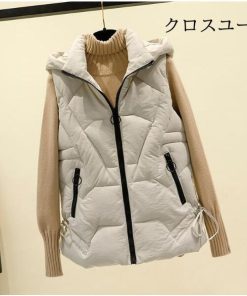 秋冬服 レディース アウター 中綿ベスト 防風 ポケット付き 防寒 あったか ダウンベスト 軽量 ジャケット * ダウンベスト