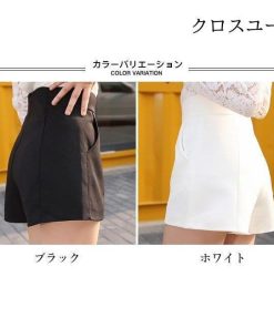 ショートパンツ 女性 夏 着痩せ スーツボトムス レディース レトロ スーツパンツ ハイウエスト 短パン ハーフパンツ ボトムス ショーパン * ショートパンツ