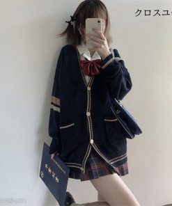 メンズ 男女兼用 制服 セーター おしゃれ ニット 冬 前開き レディース ゆったり Vネック 春 秋 カーディガン * カーディガン