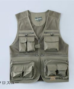 ベスト メンズ 作業服 アウトドアウェア 登山服 ミリタリー お釣り 多機能 軍服 カメラマン メッシュ メイクベスト * ベスト